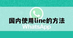 国内使用line的方法